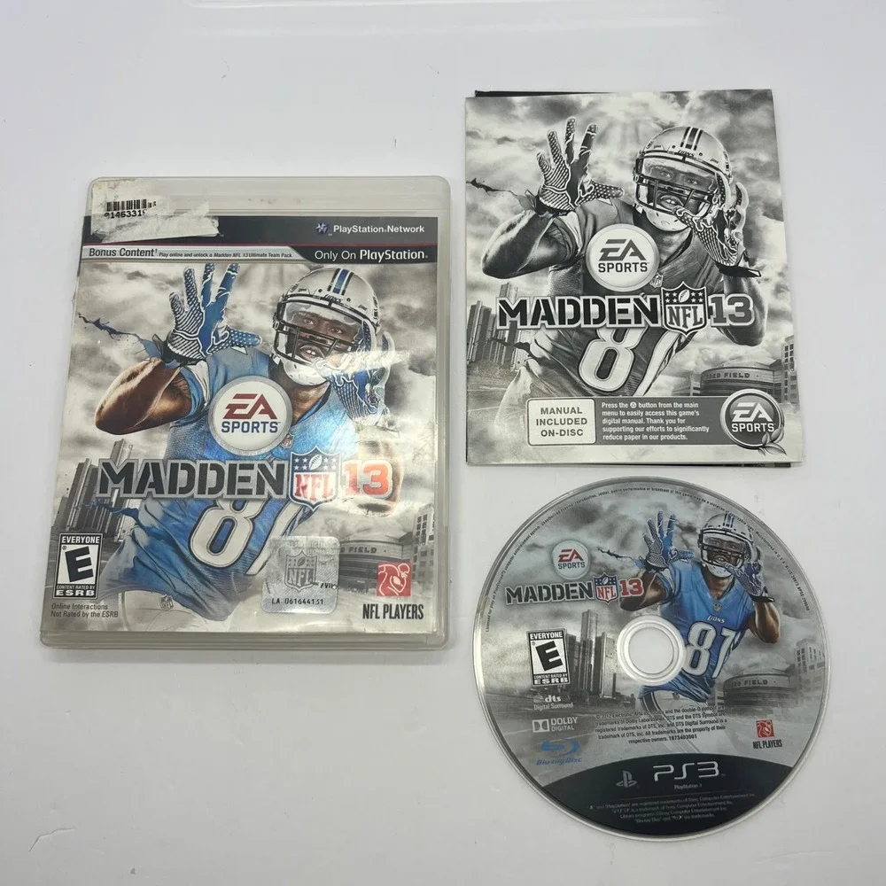 Madden NFL 13 Video‎ Game for PlayStation 3 Disc Football PS3